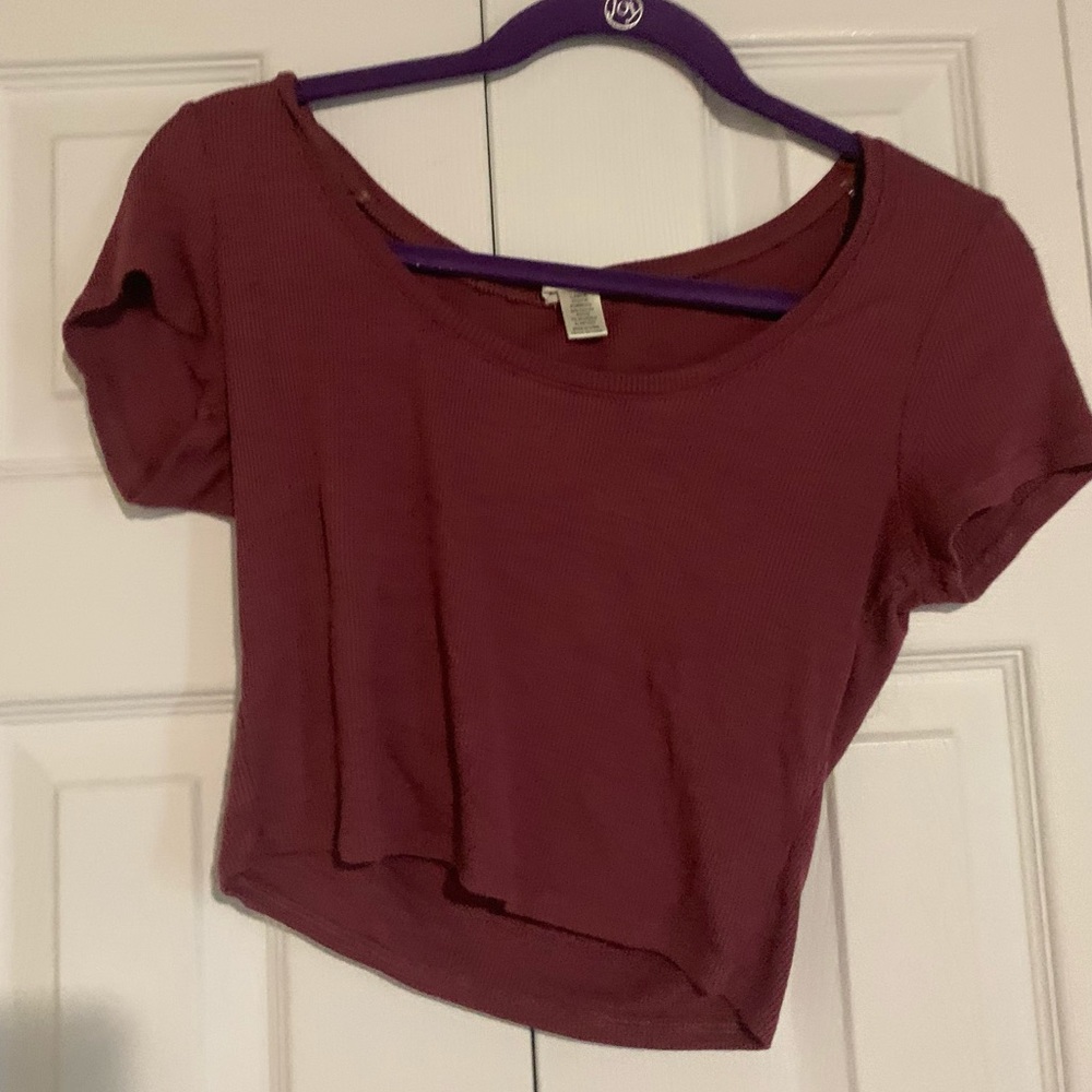 Bozzolo mauve cropped tee